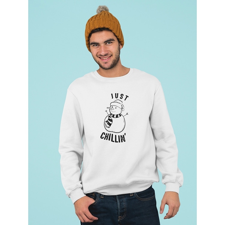 Just Chillin' Snowman Winter Men's Sweatshirt