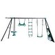 preview thumbnail 3 of 12, Blackish Green Interesting Four Function Swing Set,Metal Plastic Swing