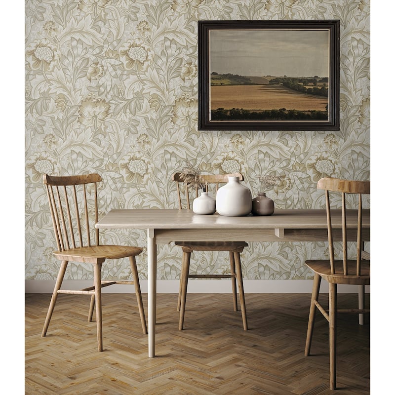 Seabrook Designs Acanthus Garden Nonwoven Unpasted Wallpaper