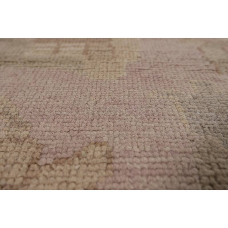 Vegetable Dye Oushak Large Square Area Rug Hand-Knotted Wool Carpet - 12'5"x 12'4"