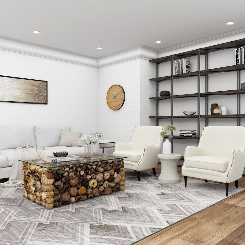 Contemporary Fiberclay Stool - 14 x 14 x 16