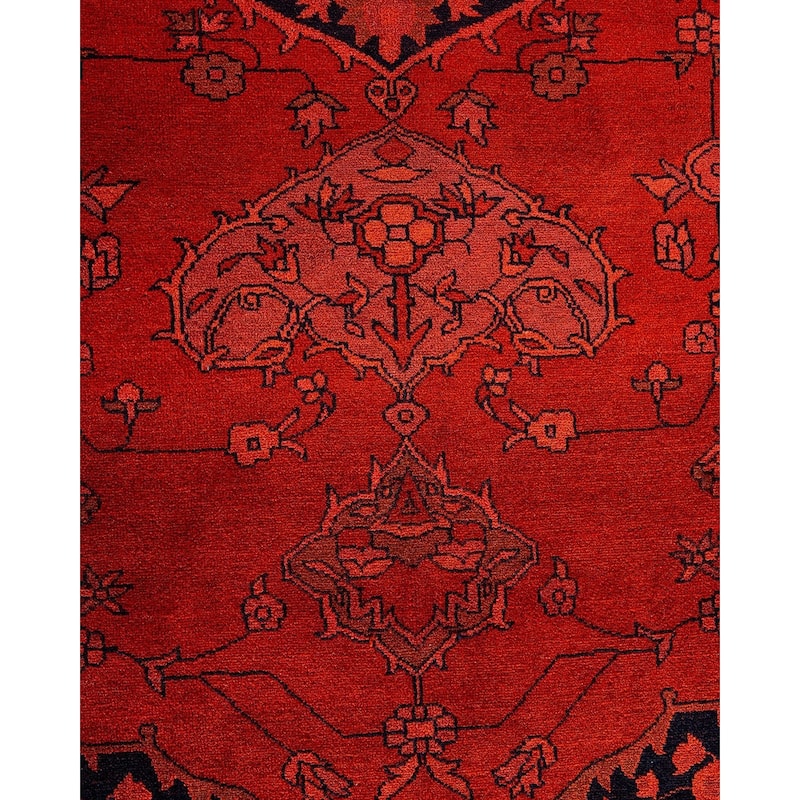 Vibrance, One-of-a-Kind Hand-Knotted Area Rug - Red, 8' 1" x 10' 5" - 8' 1" x 10' 5"