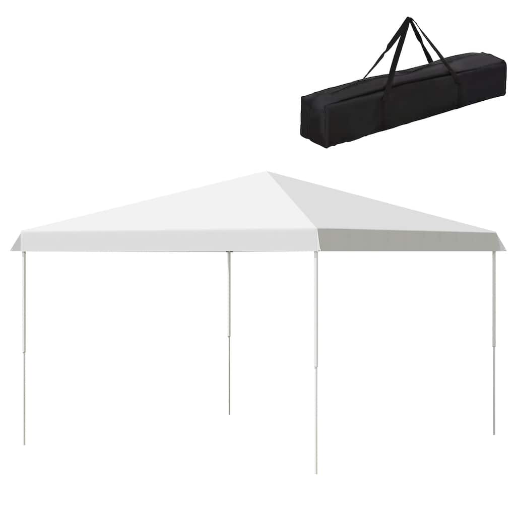 Adjustable Height Pop-Up Canopy Tent with Durable Steel Frame and Sun Protection
