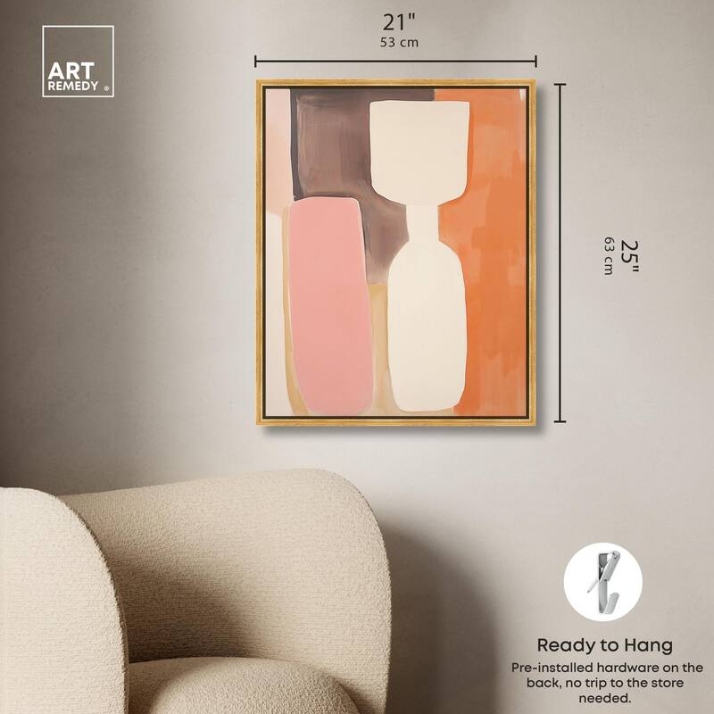 Peach Echoes I Canvas by Art Remedy