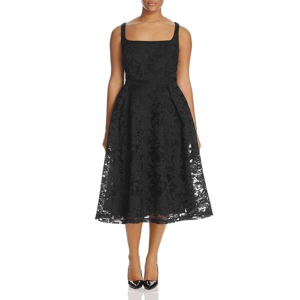 Shop City Chic Womens Plus Jackie O Casual Dress Lace Overlay
