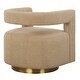 preview thumbnail 6 of 7, Uttermost Grounded Modern Swivel Chair - 28" H x 28" W x 30" D
