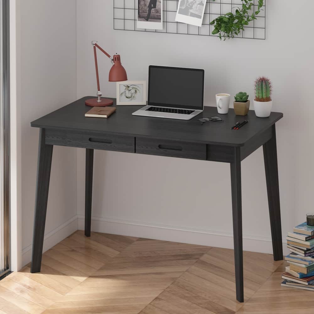 39.4"W Classic Home Office Desk, Writing Desk With Drawers