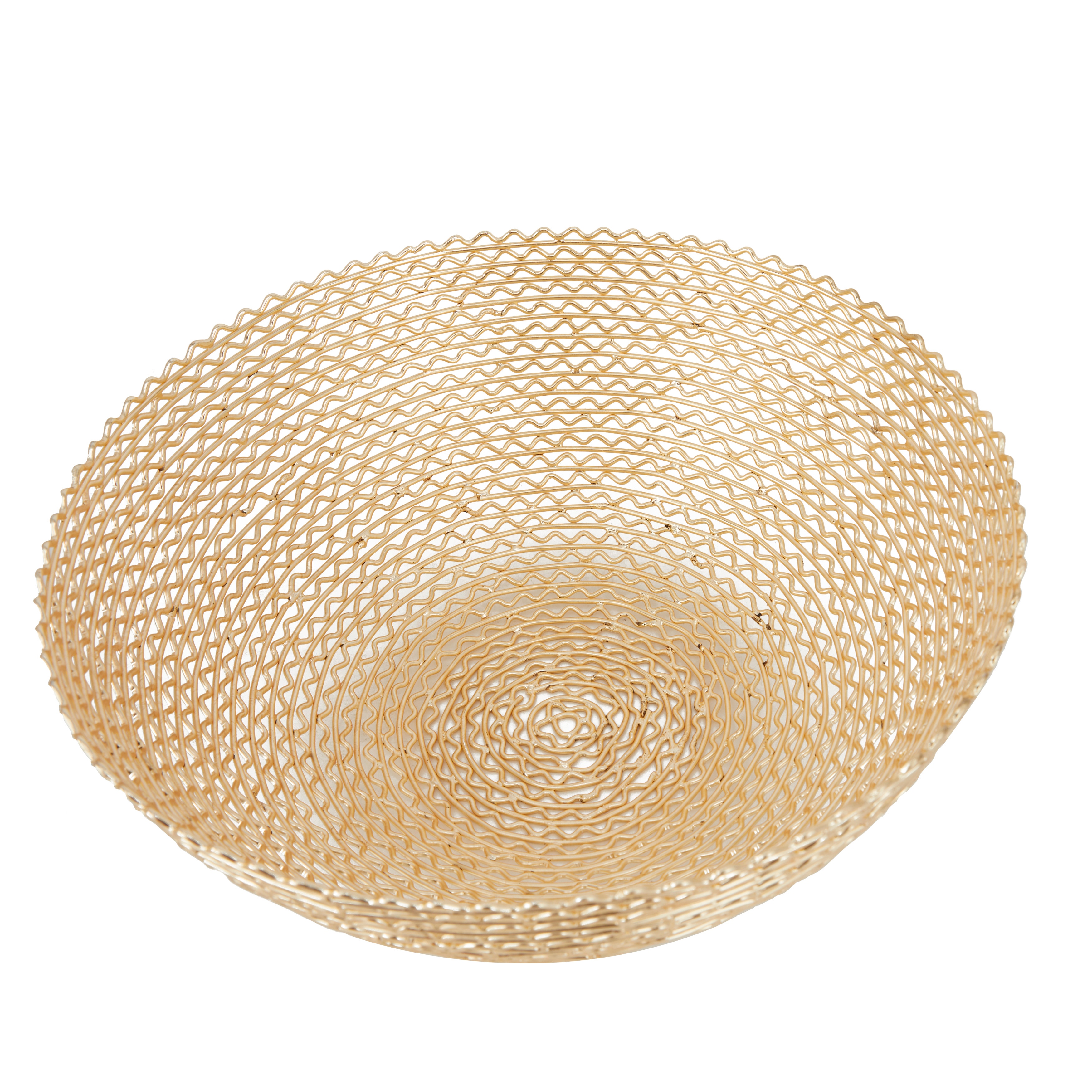 CosmoLiving by Cosmopolitan Gold Metal Decorative Decorative Bowl (Set of 3) - 16 x 16 x 7 Round