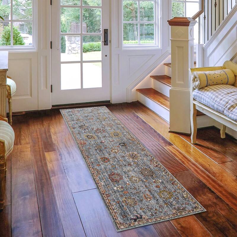 Lanfar Larata Gray Polyester Blend Area Rug - 2'6" x 7'10"
