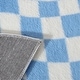 preview thumbnail 3 of 3, Urban Lifestyle Wavy Blue Checkerboard Runner Rug - N/A