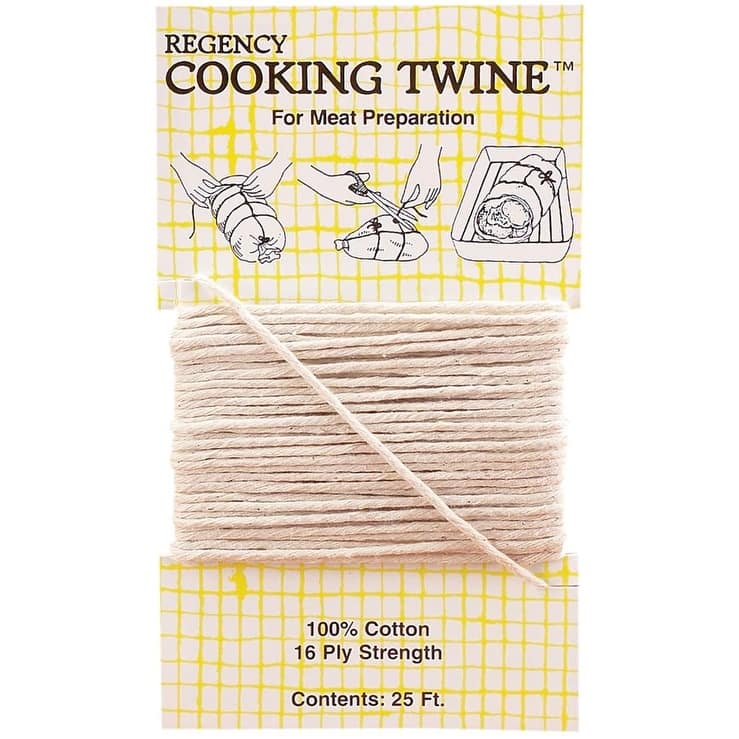 Regency 100% Cotton 25' Cooking Twine - Meat Poultry Preparation Butchers String - White