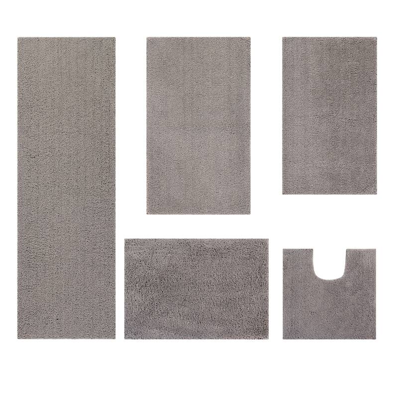 Better Trends Bath Rug 100% Micro Polyester Tufted Anti-Skid Latex Backing Bathroom Rugs for Shower, Sink Bath Mats Micro Plush