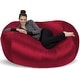 preview thumbnail 3 of 92, 6-foot Bean Bag Lounger Large Memory Foam Bag Chair Lounger Red