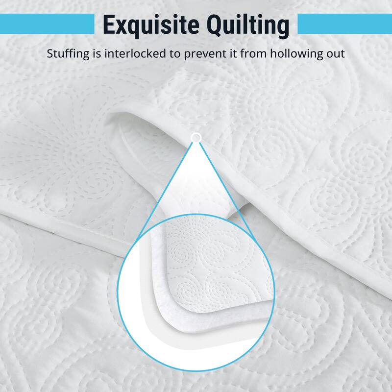 HLC.ME Benji - 3 Piece Size Quilt Set, Lightweight Bedspread Coverlet Set
