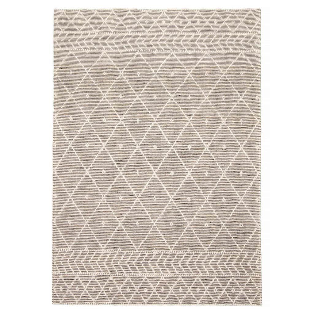 ECARPETGALLERY Braid weave Sienna Grey Wool Rug - 5'2 x 7'6