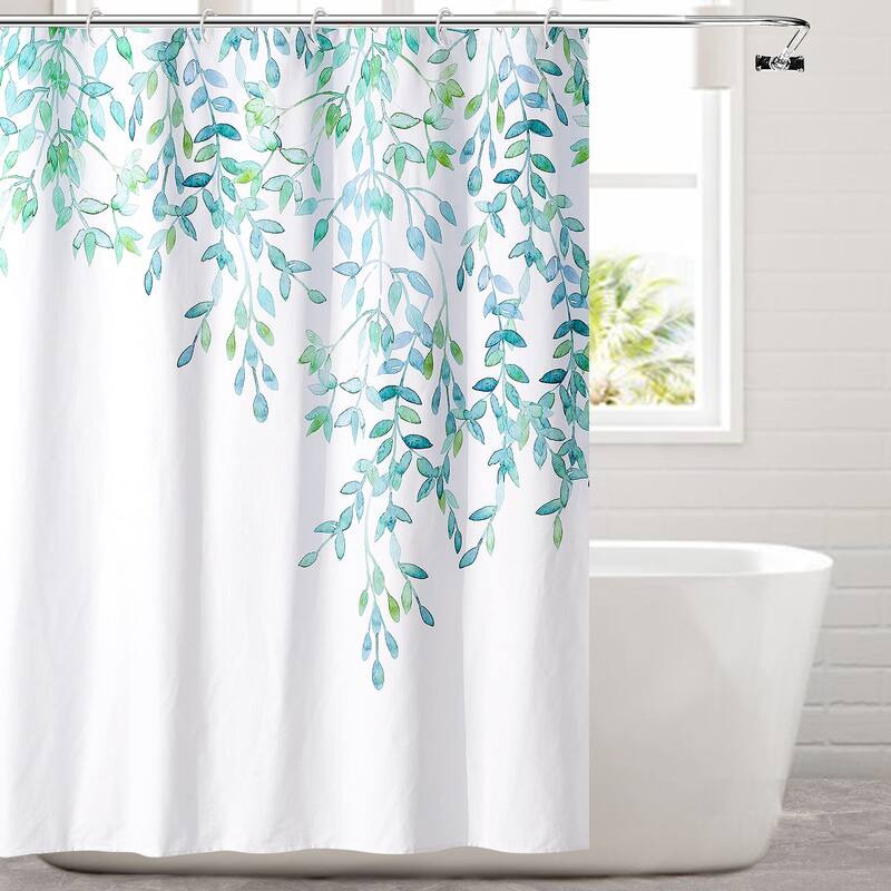 Style Quarters Laurel Shower Curtain Fresh Natural 72X72 - 72*72 - Fresh green leaves