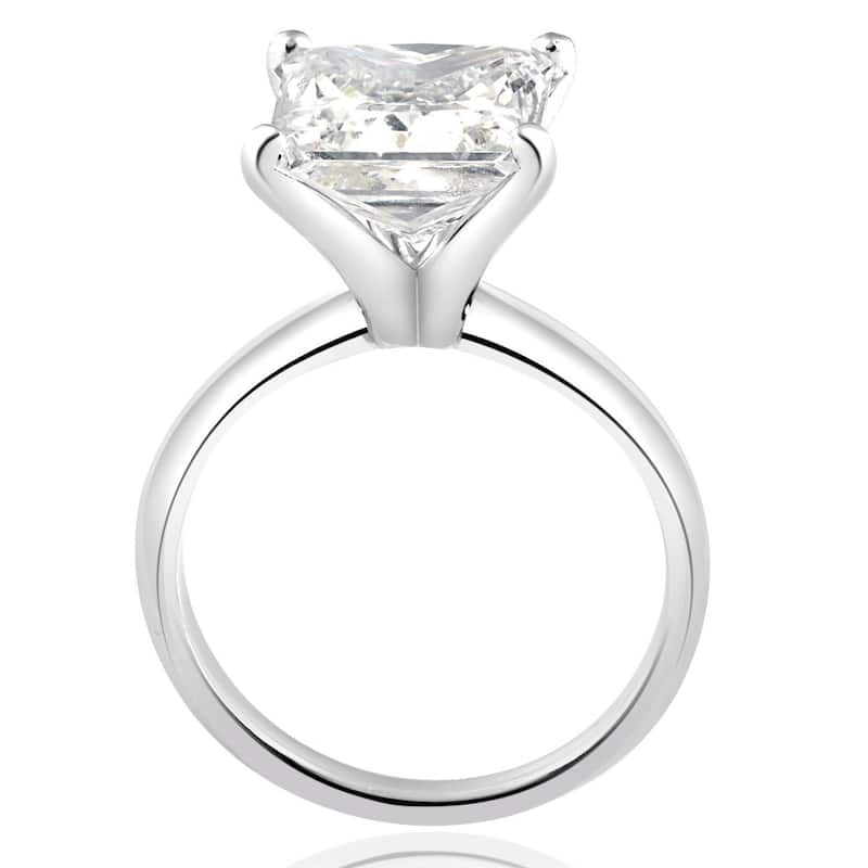2 1/2Ct Princess Cut Solitaire Diamond Engagement Ring White Gold Lab Grown