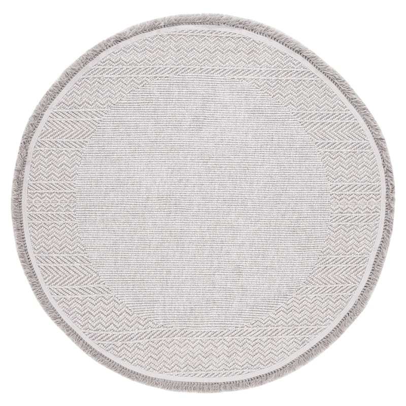 SAFAVIEH Camden Gioula Rustic Rug - 5'3" Round - Grey