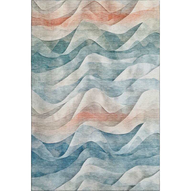 Premium Washable Super Soft Modern Waves Mayfield Rug