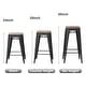 preview thumbnail 3 of 22, Bar Stools Set of 4 Stackable Metal Bar Stools Industrial Counter Height Stools Backless Barstools with Wooden Seats