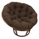 preview thumbnail 10 of 22, 52-inch Solid Twill Papasan Cushion (Cushion Only) Chocolate