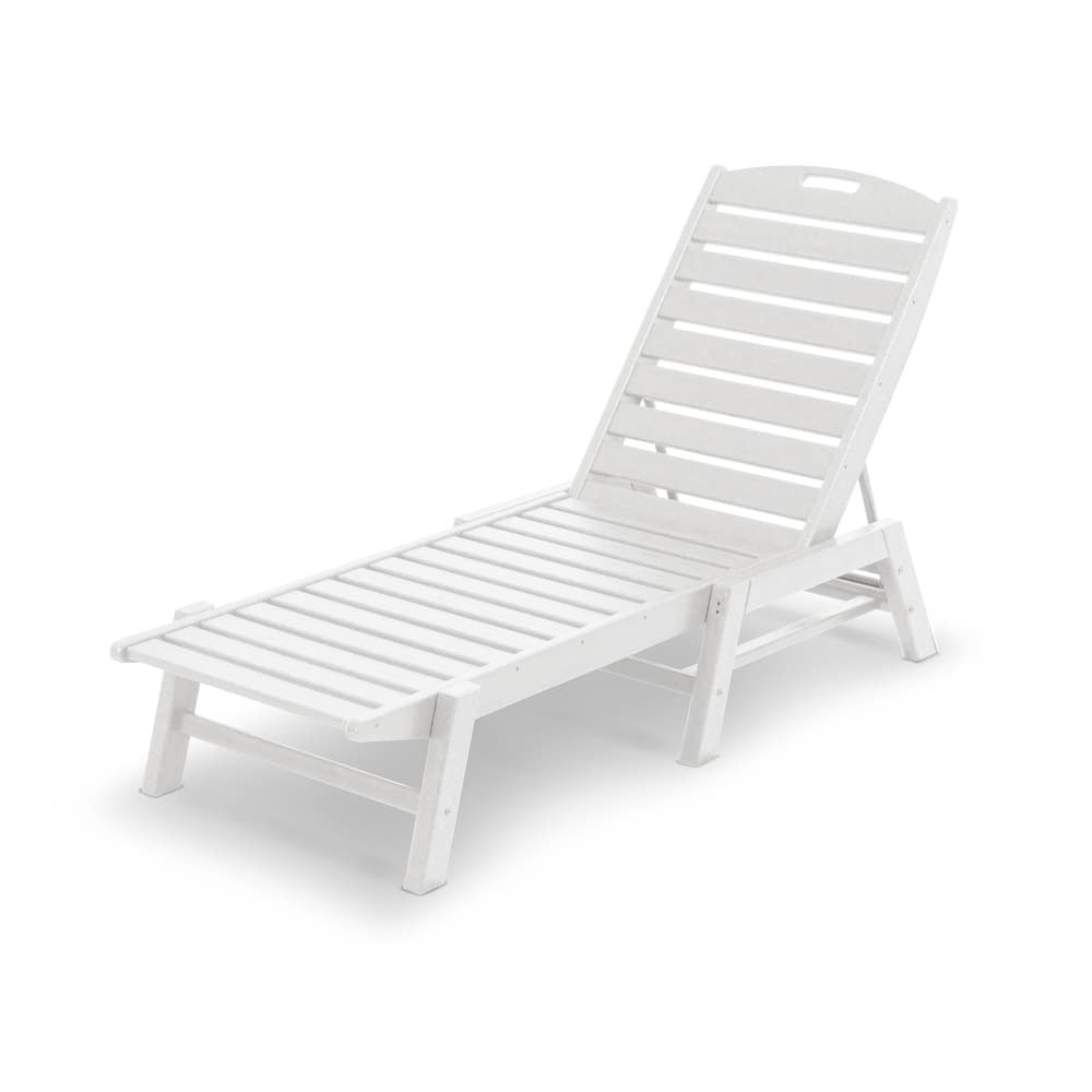 POLYWOOD Nautical Outdoor Stackable Chaise Lounge