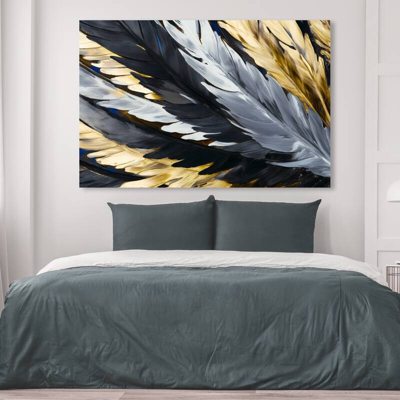 Wynwood Studio Abstract The Guardian s Texture Gold and Glam Wall Art Canvas Print - 36 x 54