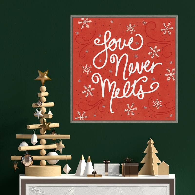 Snowplace Like Home VI by Anne Tavoletti Framed Canvas Wall Art