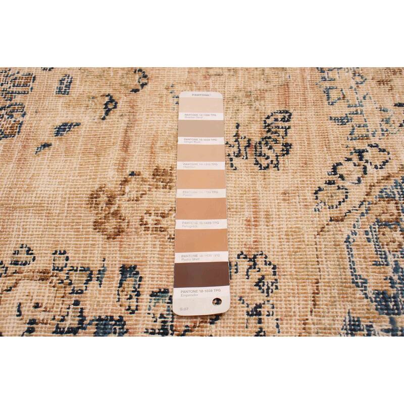 ECARPETGALLERY Hand-knotted Antalya Vintage Tan Wool Rug - 6'4 x 9'4