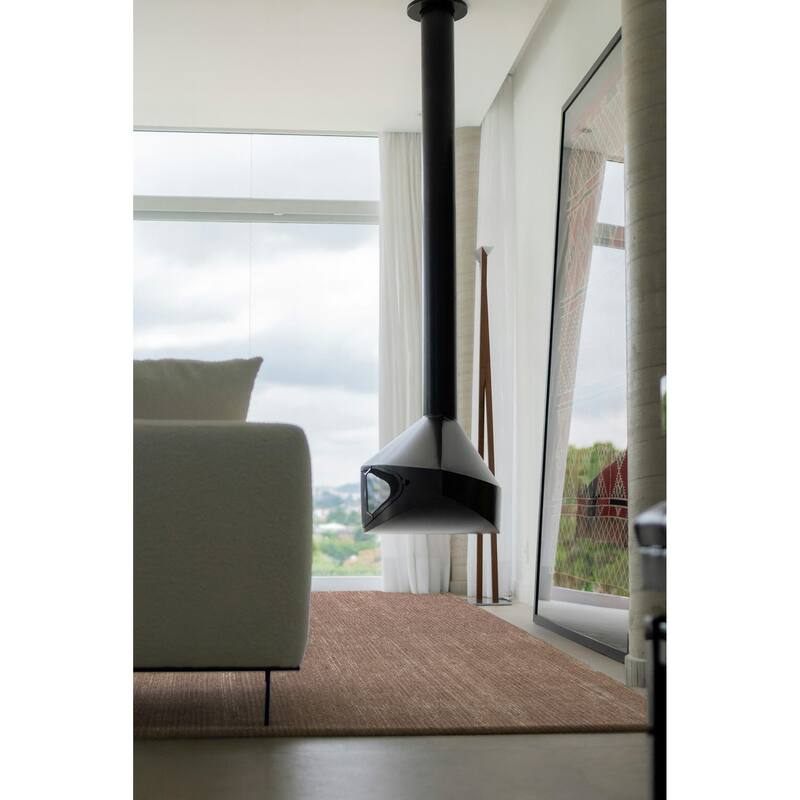 ECARPETGALLERY Hand-knotted Looma Brown Wool Rug - 7'10 x 9'9