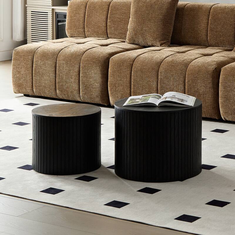 Nested Table Set 2 Pieces End Table Coffee Table Bedside Table