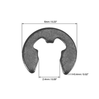 Fastener External Retaining Ring E-Clip Circlip 6mm 100pcs