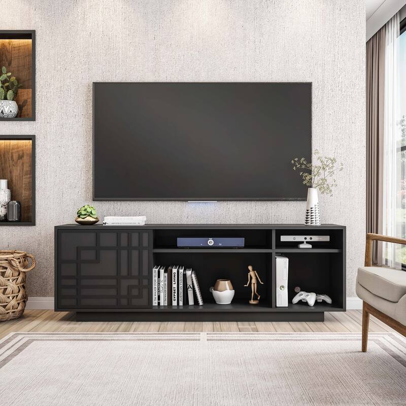 Techni Mobili Contemporary TV Stand for TVs Up to 70in, Oak