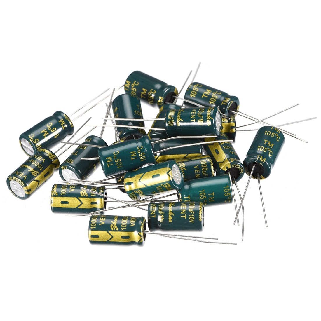 30pcs 8 x 16mm Cylindrical Radial Lead Electrolytic Capacitor 105C 1000uF 16V