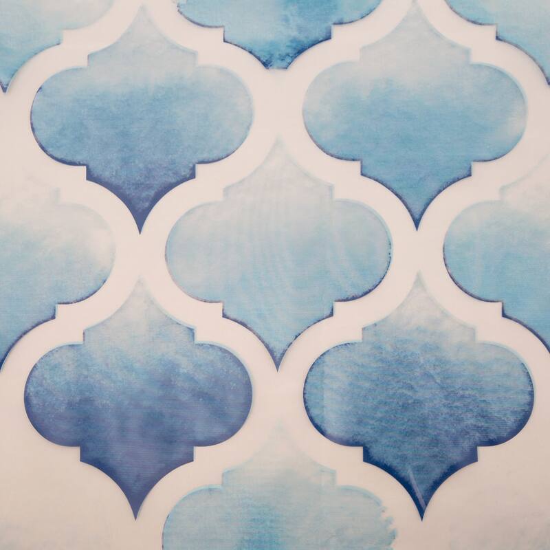Bath Bliss Scale Design PEVA Shower Curtain in Blue