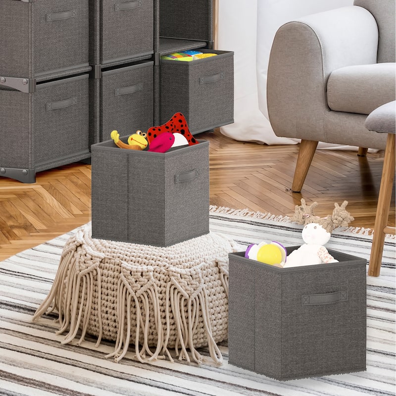 Nestl Foldable Fabric Storage Cubes - Open 10" Cube Storage Bins