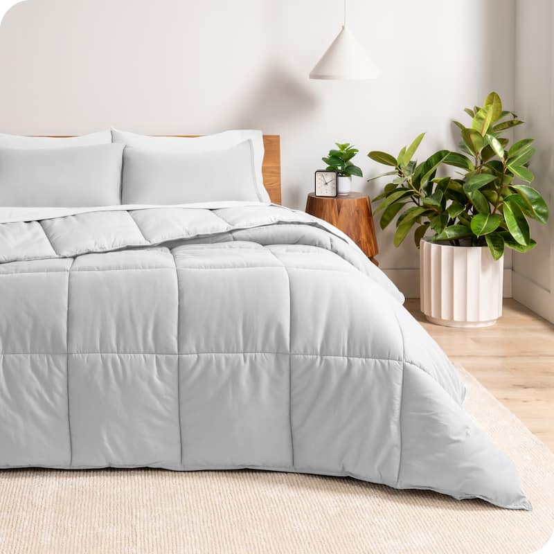 Bare Home Hypoallergenic Down Alternative Comforter Set - Oversized Queen - Cloud Grey