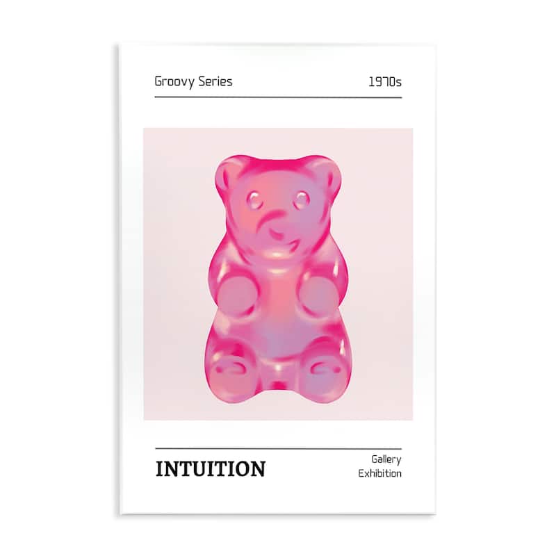 Stupell Intuition Phrase Candy Bear Wall Plaque Art Design By LSR Design Studio - 10 x 15