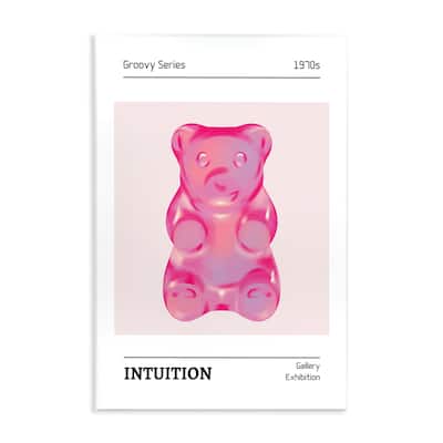 Stupell Intuition Phrase Candy Bear Wall Plaque Art Design By LSR Design Studio