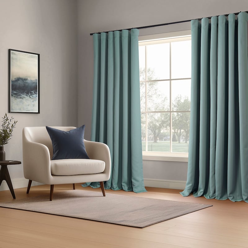 Exclusive Fabrics Room Darkening Curtains for Bedroom & Living Room Curtains - Window Drapes (2 Panels).
