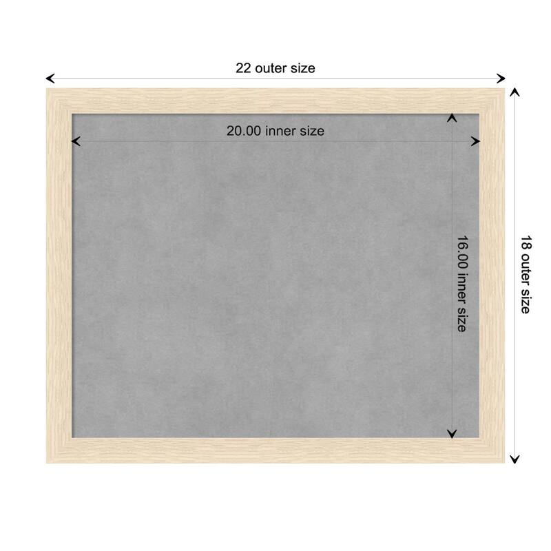 Amanti Art Woodgrain Stripe Blonde Framed Magnetic Board - Board Size 20x16