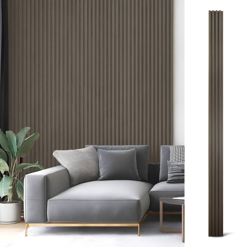 Art3d 96'' x 6'' Slat Wall Panel,WPC Acoustic Wall Paneling, 8pcs,32 sqft