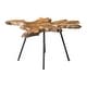 preview thumbnail 1 of 3, Uttermost Kravitz 28" Wide Wood Top Iron Side Table Natural Teak