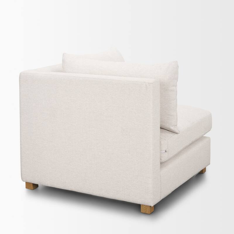 Halston Corner Sectional Piece Oatmeal Performance Fabric - 38.98 x38.98 x29.13