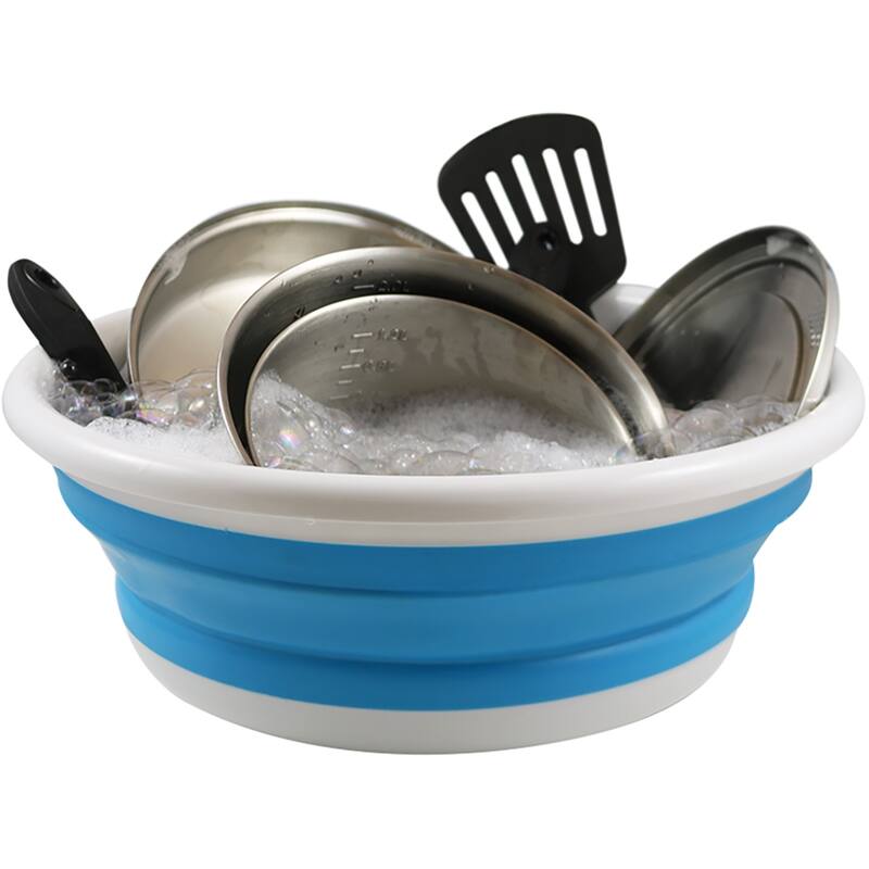 Coghlan's Camping Outdoor Collapsible Sink - White/Blue - One Size Fits Most