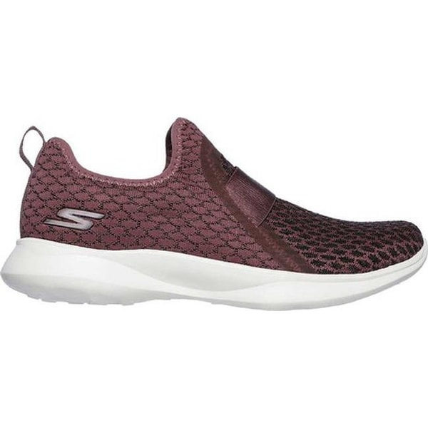 skechers mauve you serene slip trainers