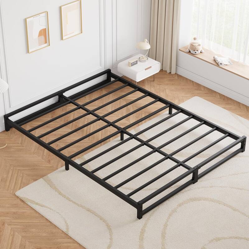 6 Inch Metal Platform Bed Frame with Steel Slat Support