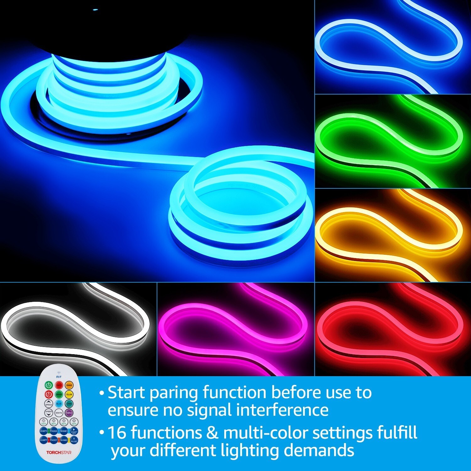 TORCHSTAR Premium 50ft LED Neon Rope Lights - Flexible Outdoor/Indoor - View #10