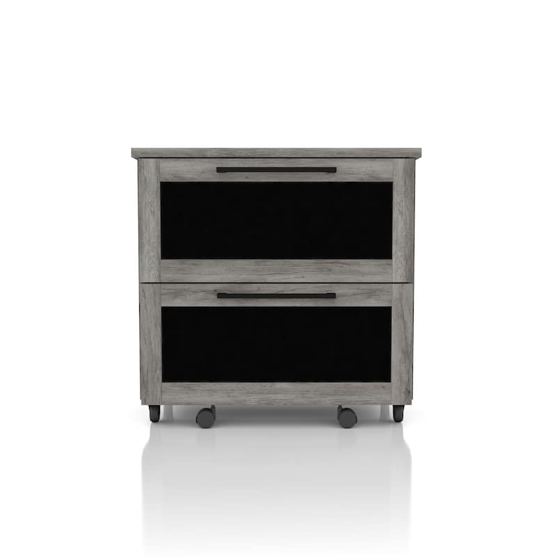 DH BASIC Rustic Grey 2-Drawer File Cabinet by Denhour