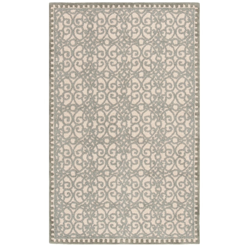 SAFAVIEH Handmade Cambridge Alodie Geometric Wool Rug - 8' x 10' - Glacier